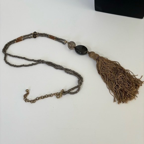 Chico’s Vintage super long real stone with asset necklace - Picture 11 of 12